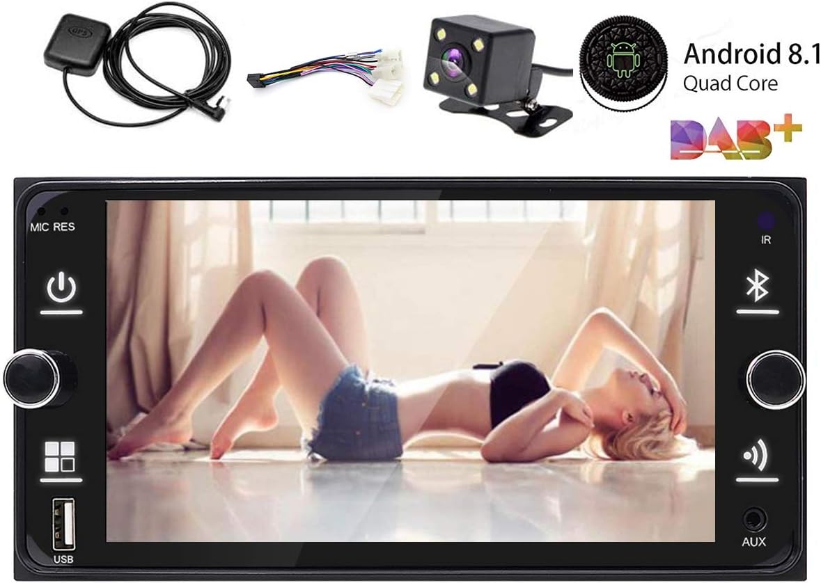 Android 8.1 Car Stereo 7 Inch Multi-touch Screen Bluetooth Head Unit Car Radio Multimedia Player Wifi GPS Navigation OBD DAB+ Video for Toyota Camry Corolla RAV4 4Runner Hilux Tundra Celica Auris