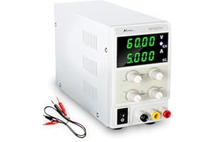 NAWEISZ 60V 5A Bench Power Supply Variable Precision Adjustable Regulated Power Supply 4-Bit LED Display for Lab Equipment, DIY Tool, Repair, Electronic Research，Powering E-Bike