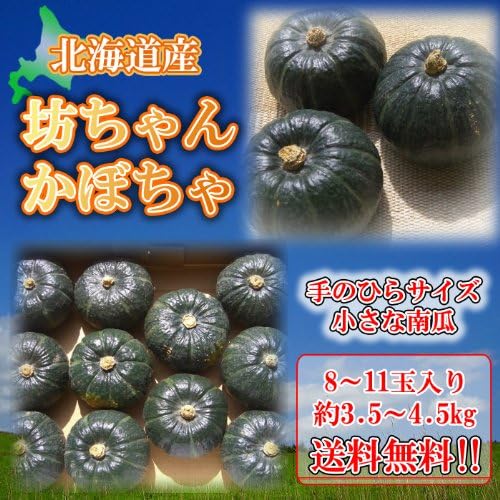 Amazon 送料無料 北海道産 坊ちゃん かぼちゃ 8 11玉入り 北海道 野菜 通販