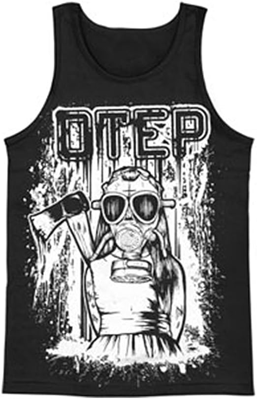 Amazon Com Otep Men S Little Girl Gas Mask Mens Tank Black Clothing