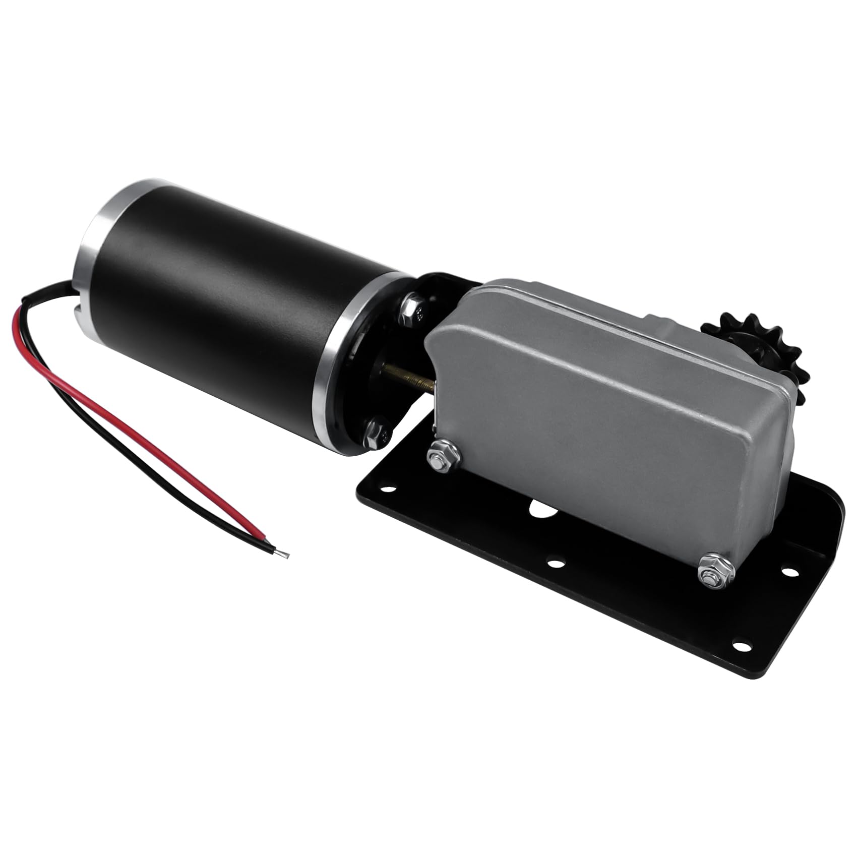 Photo 1 of 225008 RV Slide Out Motor & Gear Housing Compatible with BAL Accu-Slide Cable Slide Out System, with R25076 R25076-1 RV Slide Out Gear Box and R25075 High Torque Motor for Travel Trailer Camper | 12V