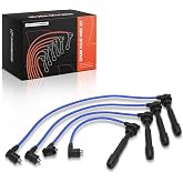 A-Premium 7MM Spark Plug Wires Set of 4 Compatible with Hyundai &amp; kia | Fit for Elantra 1996-2012, Soul 2010-2011, Sportage 2005-2010, Spectra 2004-2009, Tucson 2005-2009, Tiburon, Spectra5, Blue