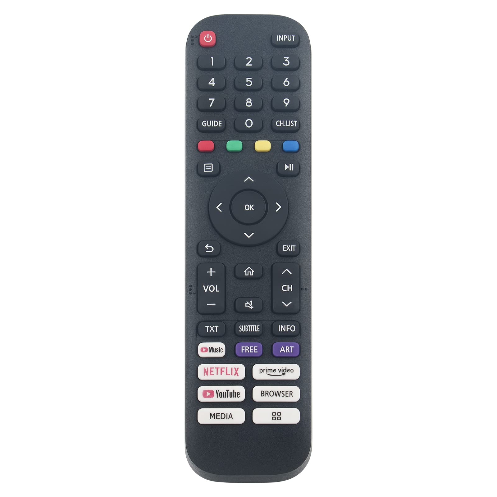 VINABTY EN2J30H Replacement Remote Control fit for Hisense TV 32A35EEVS 43A7100F 50A6G 55A7100F 58A7100F 65A6GRC 70A7100F 75A7100F 32A4BG 43A7300F 55A6G 43A7500F 32A4DGCH 32A4EG 32A4FG 32A4GG 32A4HG