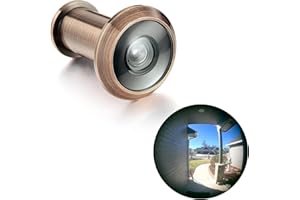 TOGU TG3016NG-AC UL Listed Solid Brass HD Glass Lens 220-degree Door Viewer Peephole for 1-3/8" to 2-1/6" Doors, Antique Copper Finish