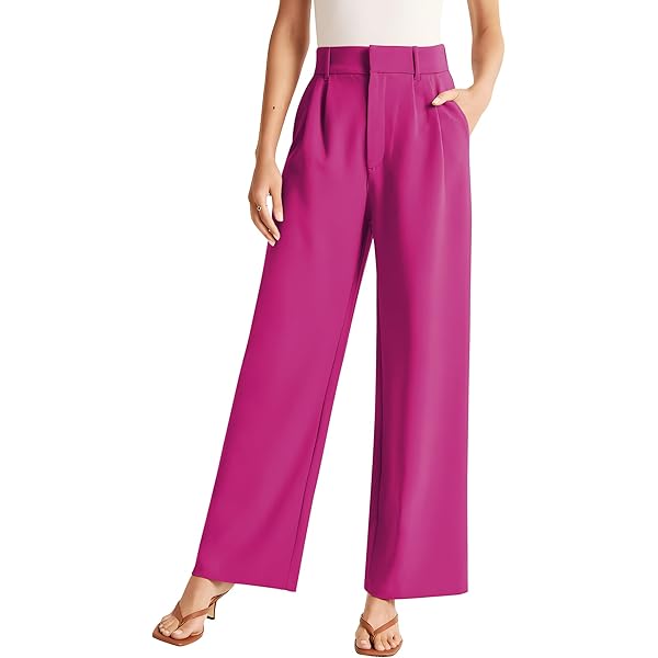 pink high waisted dress pants Gina High Waisted Dress Pants main image 0