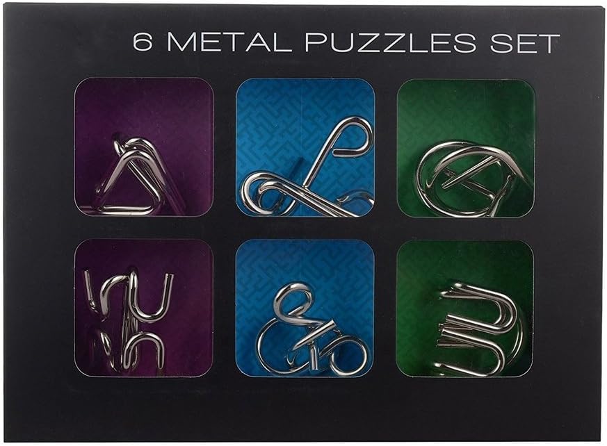 Shopperz Braintwister 6 Metal Puzzle Set for Kids/Teenagers