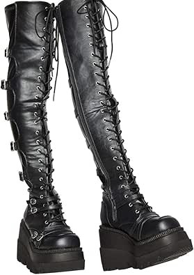 white platform boots amazon