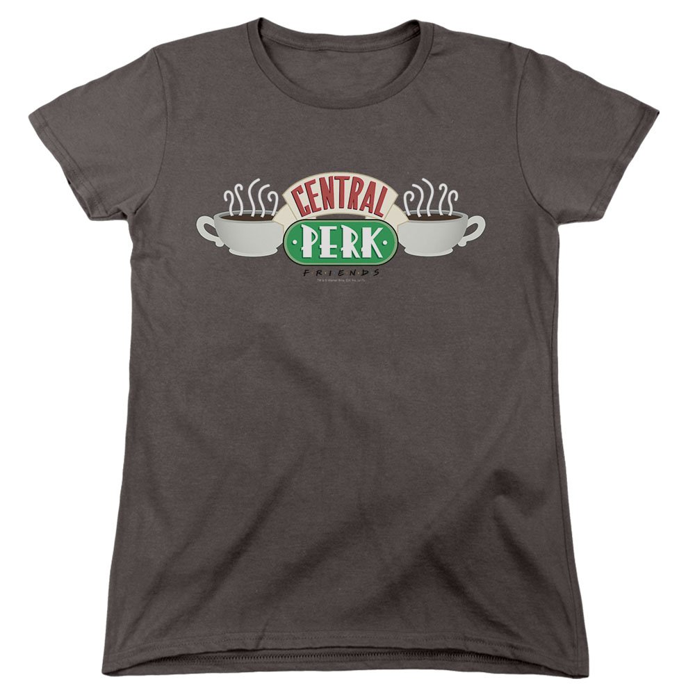 Photo 1 of PopFunk Classic Friends TV Central Perk Womens Premium Cotton Short Sleeve Graphic T-Shirt & Stickers (X-Large)