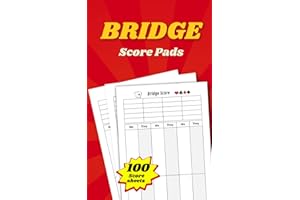 Bridge Score Pads Your Essential Tool for Organized and Enjoyable Games: Never Lose Count Again with 100 High-Quality Sheets in Convenient 5x8 inch ... Book | Score Cards Game | Record Keeper Book