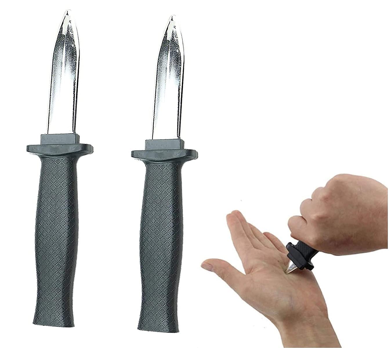Boxo Set of 2 Trick Disappearing Dagger Knife Retractable Fake Fun Joke