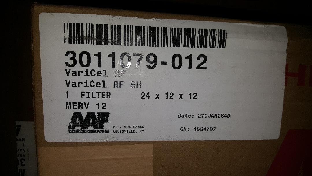AAF VariCel SH STD Air Filter 24x24x12 MERV13