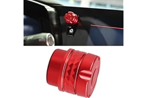 BILLFARO Red Volume Control Knob,Extended Protective Decorative Volume Dial Rotary Knob Accessories for Corvette C8 Stingray 