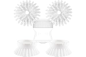 OYV Palm Brush Refills Compatible with OXO Good Grips Soap Dispensing Palm Brush, A Dispenser Handle, 4 Pack Dish Brush Head Replacement, Cleaning Replacement Brush Head, Dish Scrub Brush.