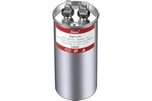 AMPTATA AC Capacitor, 50uf CBB65 Capacitor for AC/HVAC/Air Conditioner/Pool Pump/Condenser Fan Run Motor Start, 50MFD CBB65 370VAC 440VAC 450VAC 50/60Hz Carrier