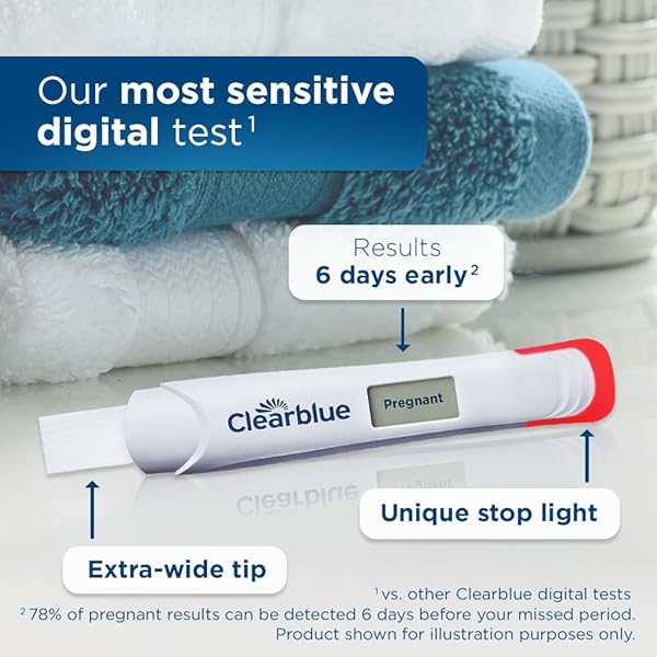 CLEARBLUE EARLY DIGITAL PREGNANCY TEST, EARLY DETECTION AT HOME PREGNANCY TEST, 5 CT
