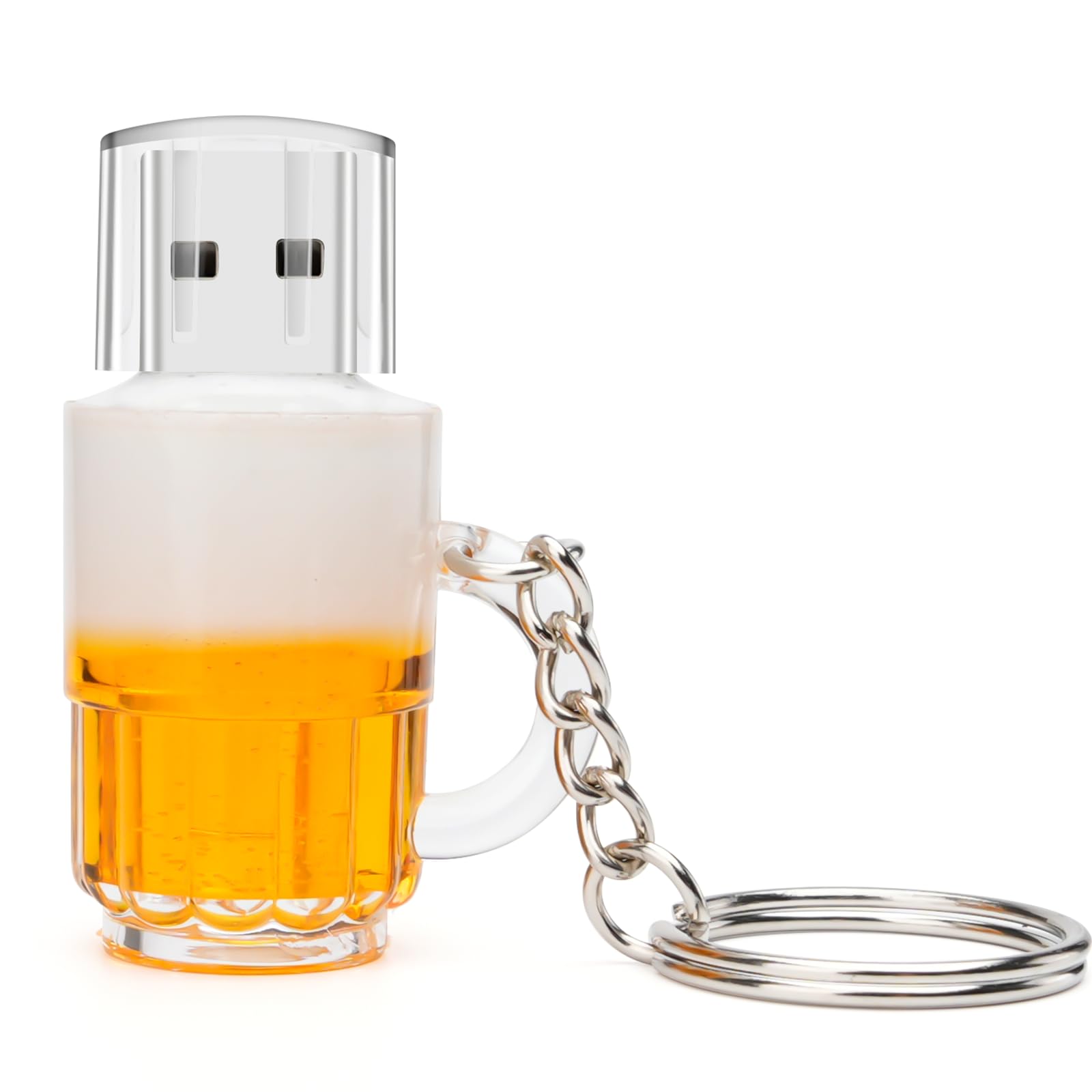USB Flash Drive 64GB Cute Beer Mug Shaped USB Drive USB 2.0 Memory Stick Thumb Drives for External Data Storage