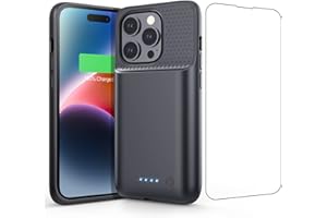 Ekrist Battery Case for iPhone 14 Pro (6.1 inch),7200mAh Smart Portable Rechargeable Charging Case,Extended Battery Pack Compatible with iPhone 14 pro Protective Battery Charger Case,Black
