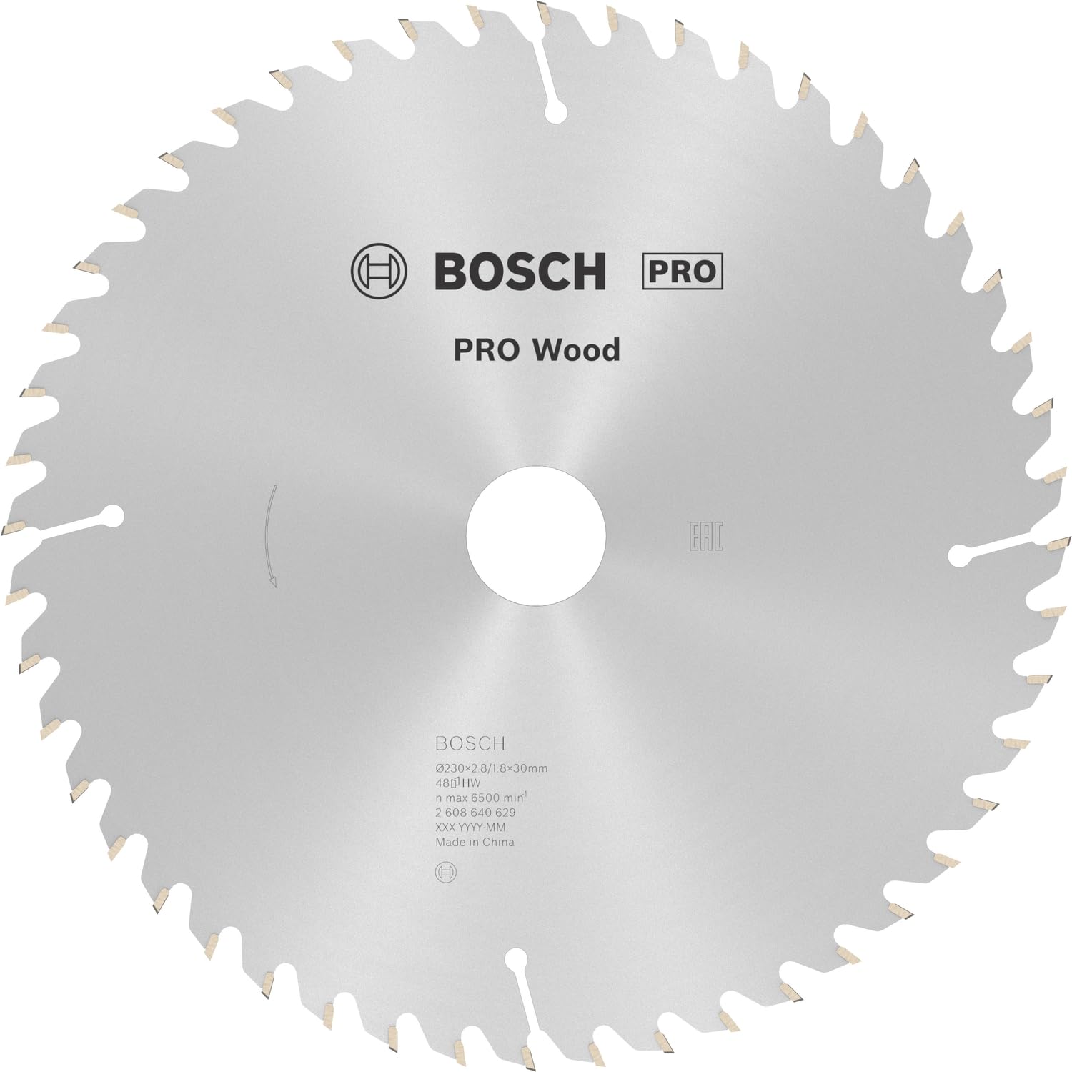 Bosch 1x PRO Wood Circular Saw Blade for Corded Hand-Held Circular Saws (for Softwood, Hardwood, Ø mm, Professional Accessory Hand-Held Circular Saw)