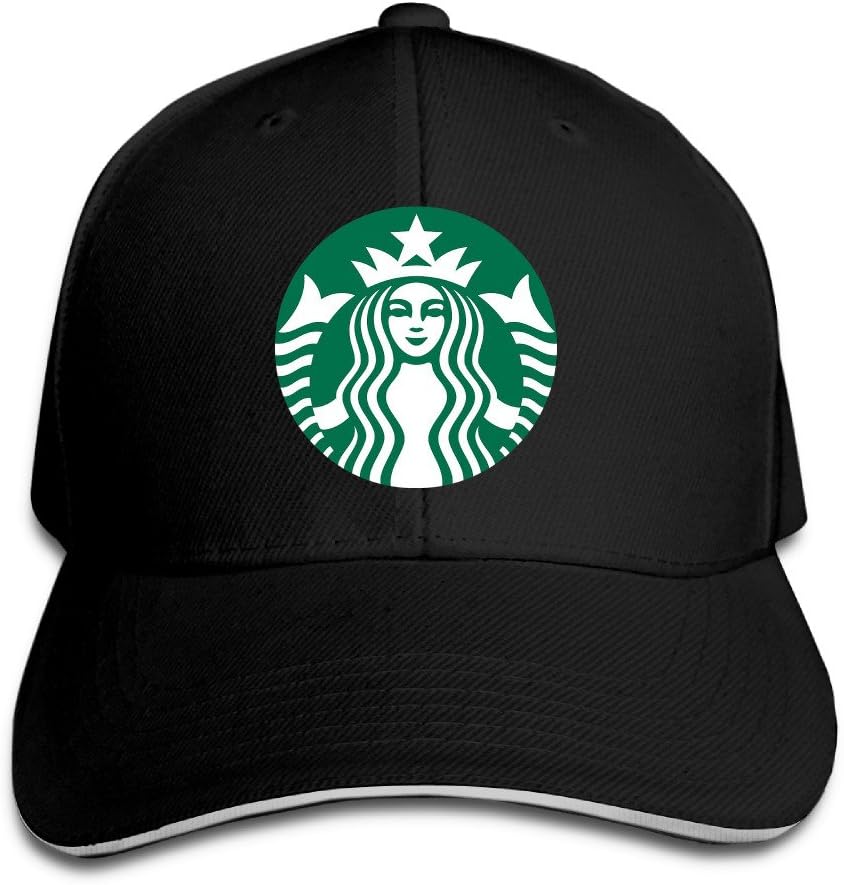 Hittings Starbucks Logo Adjustable Snapback Caps Baseball Peaked Hat Black