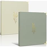 Aesthetic 3 Ring Binder Set of 2 - Sturdy 1 Inch Binder Fits Letter Sized Paper - A Cute Holder for Women or Men with Pocket Easily Organizes Your Paperwork for School, Office or Work