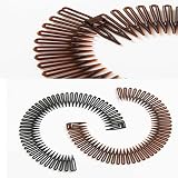 CCLKHY 2 Pcs Stretch Hair Comb Band Flexible Plastic Circular Tooth Headband view 3