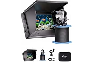 FOURQ Underwater Fishing Camera,Fishing Camera with Infrared Night Vision Light, Portable Fish Finder with 100ft Cable, 4.3 Inch LCD and Upgraded HD Lens for Ice Lake Boat Kayak Fishing