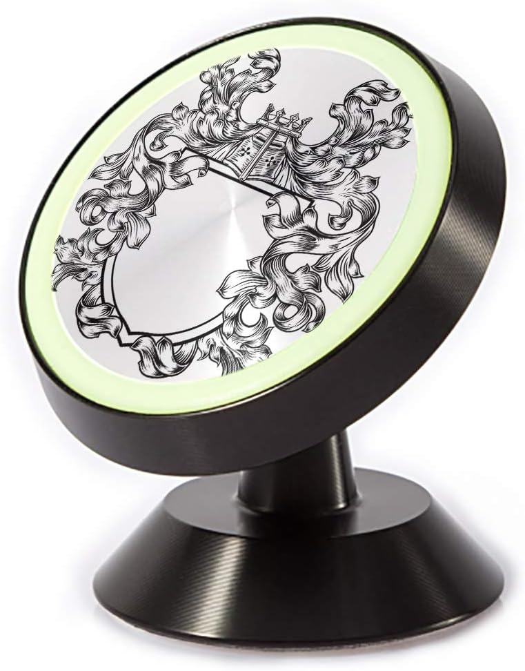 Tinmun Magnetic Phone Car Mount, Arms Medieval Heraldic Crest Shield Universal Car Phone Holder for Dashboard