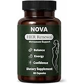 DFTLUUE NOVA Menopause Relief Support for Her - Probiotic Estrogen Balance Formula with Curcuminoids & Botanical Extracts – Supports Hormonal Balance, Comfort & Daily Well-Being – 60 Capsules (1)