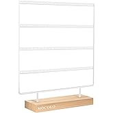 Mocolo Earring Holder Stand, Earring Organizer Display Holder Stand for Hanging Earrings(88 Holes & 4 Layers) (White)