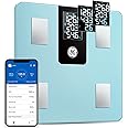 GE Weight Scale Body Fat: Smart Scale for Body Weight Bluetooth Bathroom Digital with BMI Fat Percentage Composition with Large LCD Display Weighing 396lbs Blue