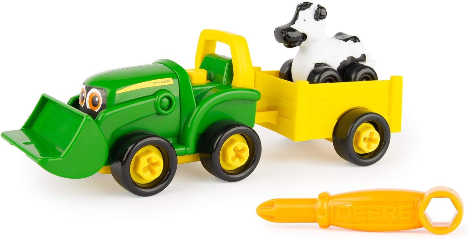 john deere toy tractor with drill