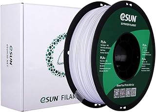 eSUN PLA+ Filament 1.75mm, PLA Plus 3D Drucker Filament, Maßgenauigkeit +/- 0.03mm, 1KG (2.2 LBS) Spule für 3D Drucker in Vakuumverpackung, Kaltes Weiß
