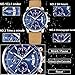 NIBOSI Mens Watches Leather Analog Quartz Watch Men Date Business Dress Wristwatch Men's Waterproof Sport Clock (Silver Blue)