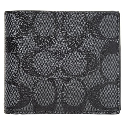 COACH 【コーチ】 折り財布 メンズ F75083 CQBK チャコール ブラック [並行輸入品]