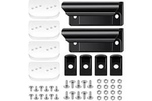 LEYURISE Shed Door Tune Up Full Kit 2 Door Handles 4 Lower Door Guides 4 Door Slides Screws and Nuts Compatible with Arrow ShelterLogic Shed Replace#: Dk100-A