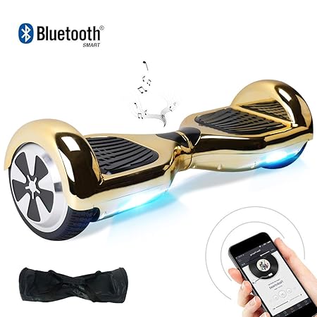 Windgoo Hoverboard, 6.5' Self Balance Scooter mit Bluetooth Lautsprecher, LED Lights Elektro Scooter E-Skateboard