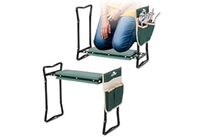 Endynino Garden Kneeler and Seat Heavy Duty Gardening Bench Stool with Tool Pouch, Eva Soft Foam Pad for Kneeling and Seating, Lightweight Frame