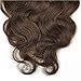 SHOWJARLLY Wavy Clip in Hair Extensions Human Hair 7Pcs/70g Thick Full Head Body Wave Remy Clip in Human Hair Extensions Dark Brown (#2,14inch)