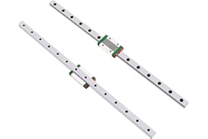 CNCYEAH MGN9H 2PCS Linear Rail Guide 550mm Miniature Linear Sliding Gide with 2PCS MGN9H Carriage Block for DIY 3D Printer and CNC Machine