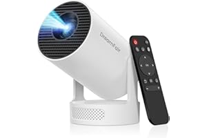 DREAMFAIR Mini Projector with WiFi and Bluetooth, Support 4K 1080P 170 ANSI Auto Keystone Correction, 210° Rotatable Portable Projector, 25"-110" Screen Video Projector for Smartphone/Laptop