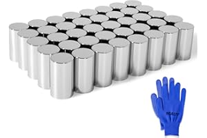 HQALTY 40Pcs Lug Nut Covers 32mm/33mm Cylinder Nut Covers ABS Chrome Plastic Anti-Rust Thread-on Nut Cover Caps for Semi Trucks
