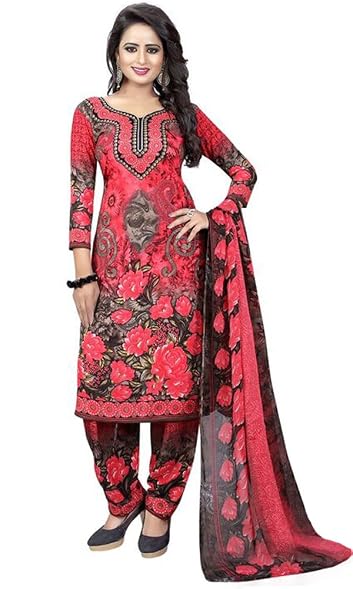 Buy Shonaya Pink Colour Georgette Embroidery Dress Material Online ...