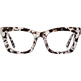 resjok Oprah Reading Glasses for Women - Stylish Blue Light Blocking Glasses Square Readers with Spring Hinge