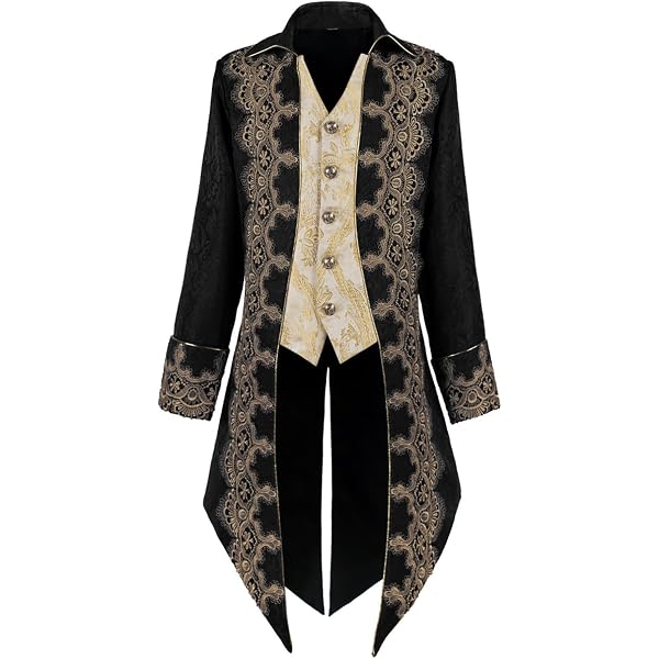 Chaqueta Gótica Victoriana Para Hombre - Estilo Medieval, Larga, Para Cosplay, Steampunk O Carnaval