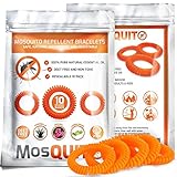 MosQuitO Repellent Bracelets - 10 Pack - All-Natural, Non-Toxic, DEET-Free - 100% Pure Essential Oil - Ideal Outdoor Companion for Kids, Adults