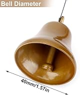 YAYY Shopkeepers Bell Antique Doorbell Golden 40mm Loud Clear view 3