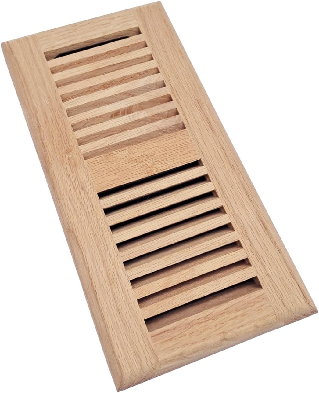Registers, Grilles & Vents - Homewell Red Oak Wood Floor Register, Drop in Vent with Damper, 4x10 Inch, Unfinished