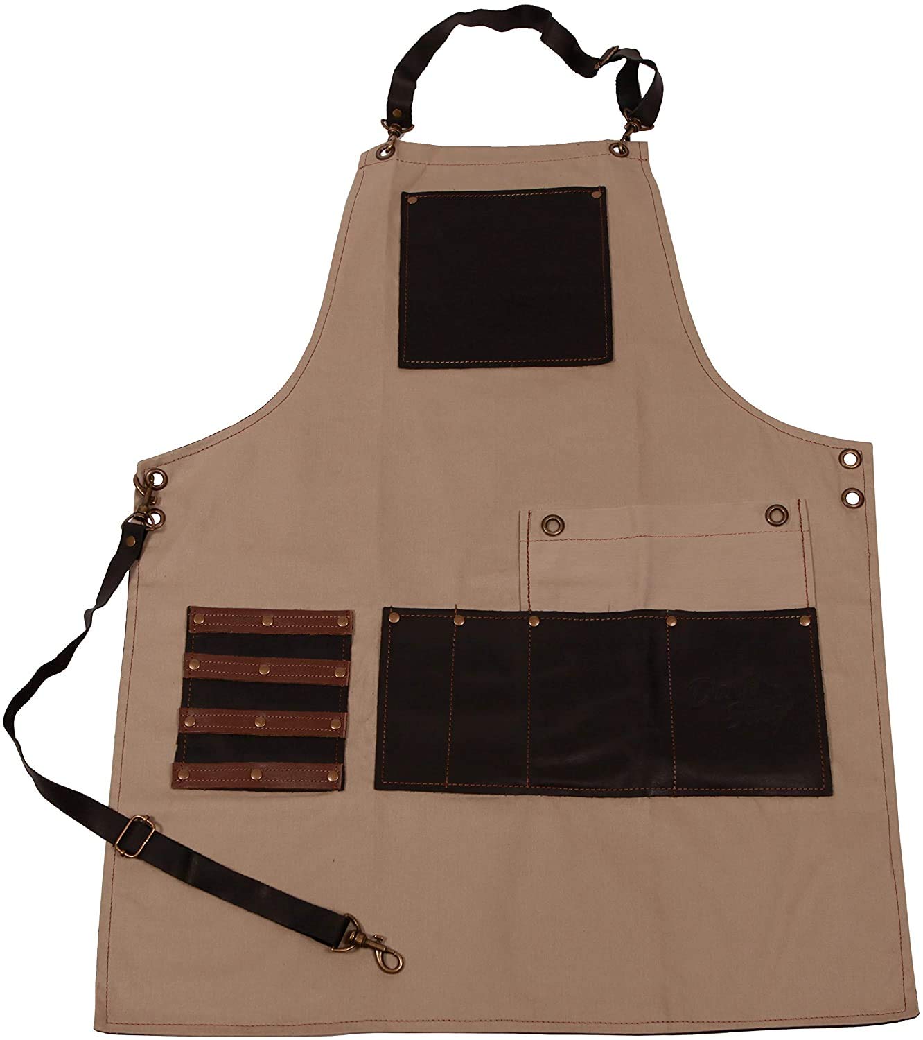 Dark Stag Barber Apron - Professional Hair Cutting Gown - Multiple Pockets