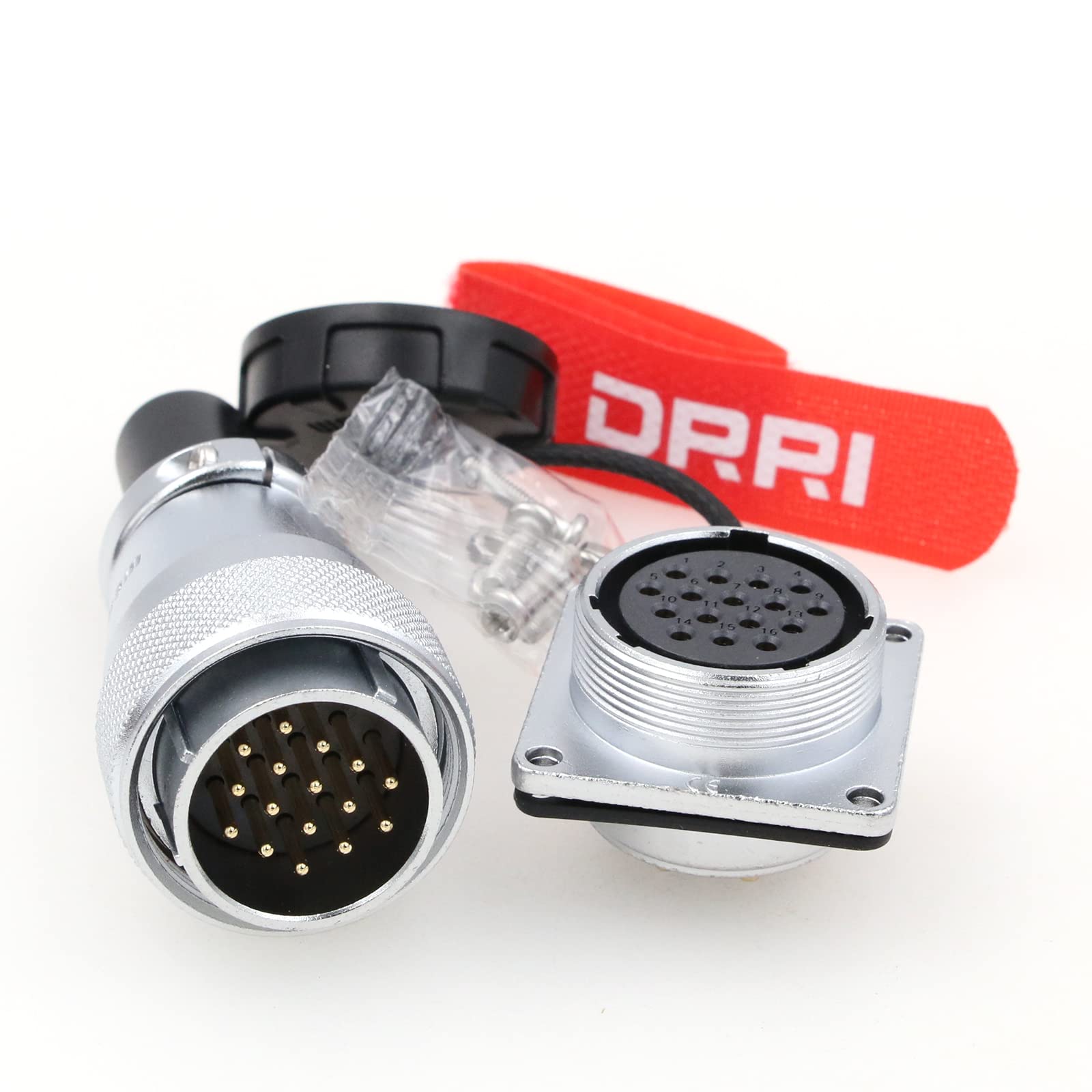 DRRI WEIPU WS28 Heavy Duty 16-Pin Metal Aviation Bulkhead Connector Automotive Electrical Square Flange Panel Plug Socket for Solar Panel