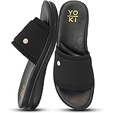 YOKI NEVE Platform Sandals Women With Cushioned Footbed - Open Toe Wedge Slides For Women, Summer Sandal With Soft Upper